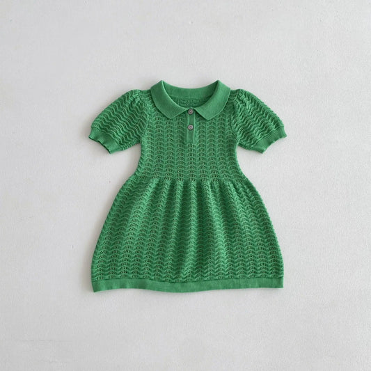 French Style Knit Short Sleeve Dress