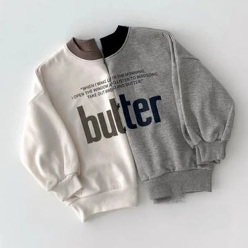 'Butter' Letter Print Sweatshirt