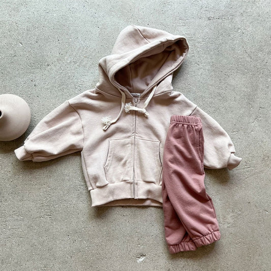 Casual Solid Hooded Jacket