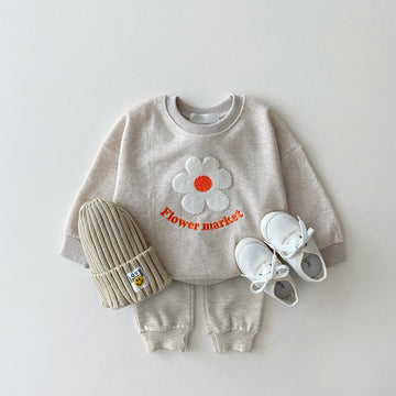 'Flower Market' Cotton Jogger Set