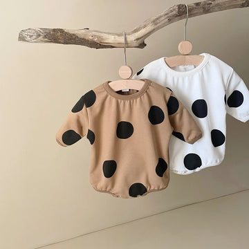 Polka Dot Long-Sleeved Onesie