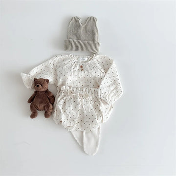 Long-Sleeved Top & Shorts Print Set