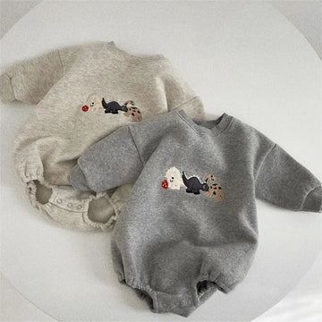 Thick Infant Dinosaur Print Onesie