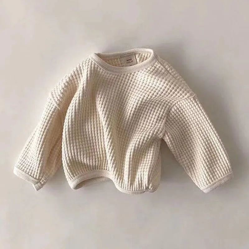 Waffle Solid Casual Top