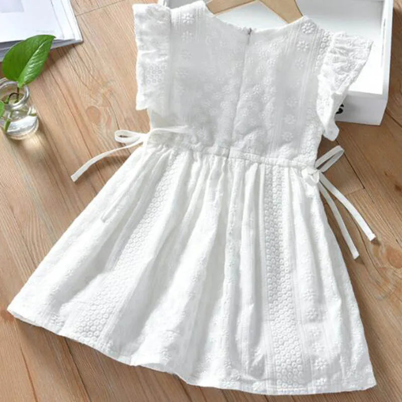 Girls' Sleeveless Embroidered Dress