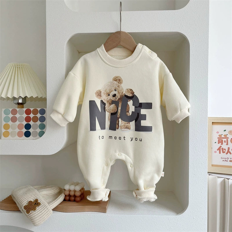 'NICE to meet you' Romper & Beanie