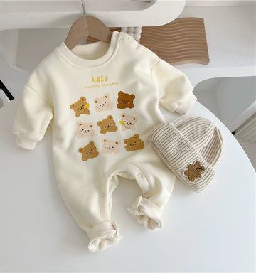 Baby Fleece-Lined Unisex Teddy Romper