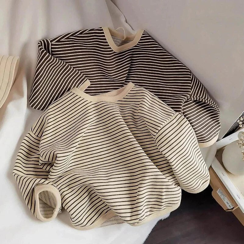 Striped Lightweight Casual Sweatshirt