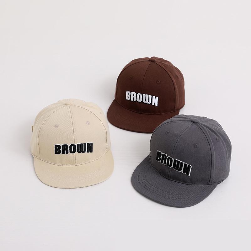 'BROWN' Kids Embroidered Baseball Cap
