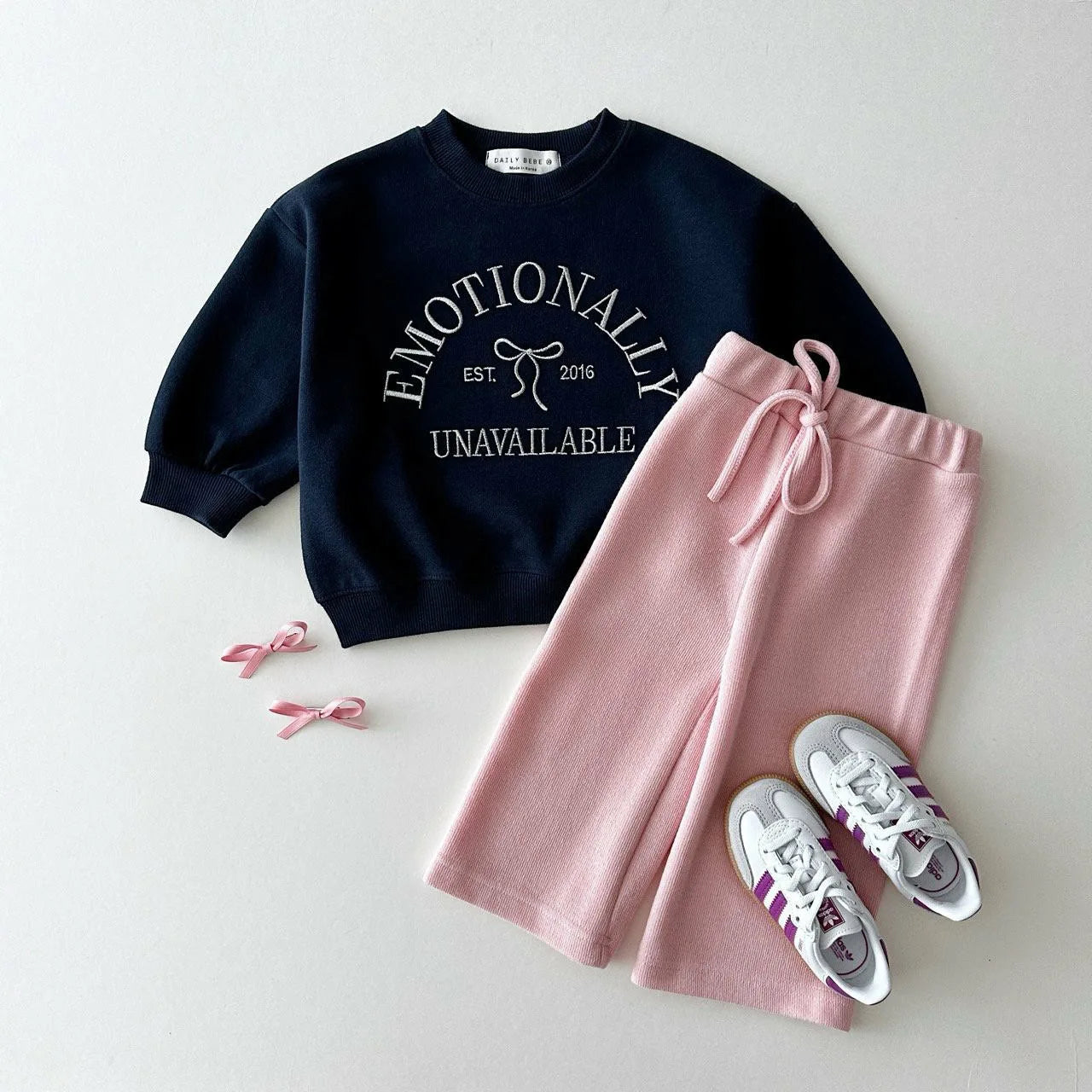Girls' Wide Leg Solid Pants