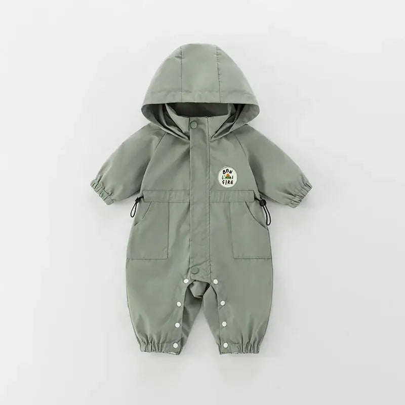 Double-Layered Outdoor Hooded Romper