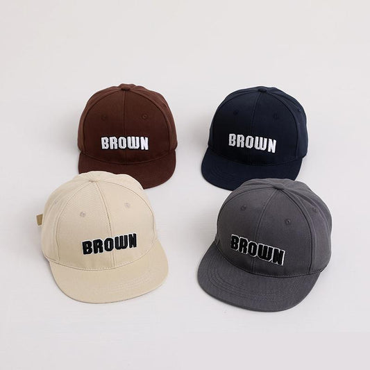 'BROWN' Kids Embroidered Baseball Cap