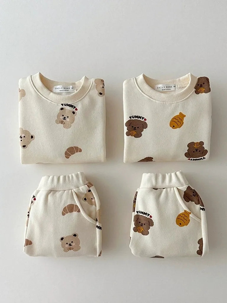 Cartoon Bear Jogger Set