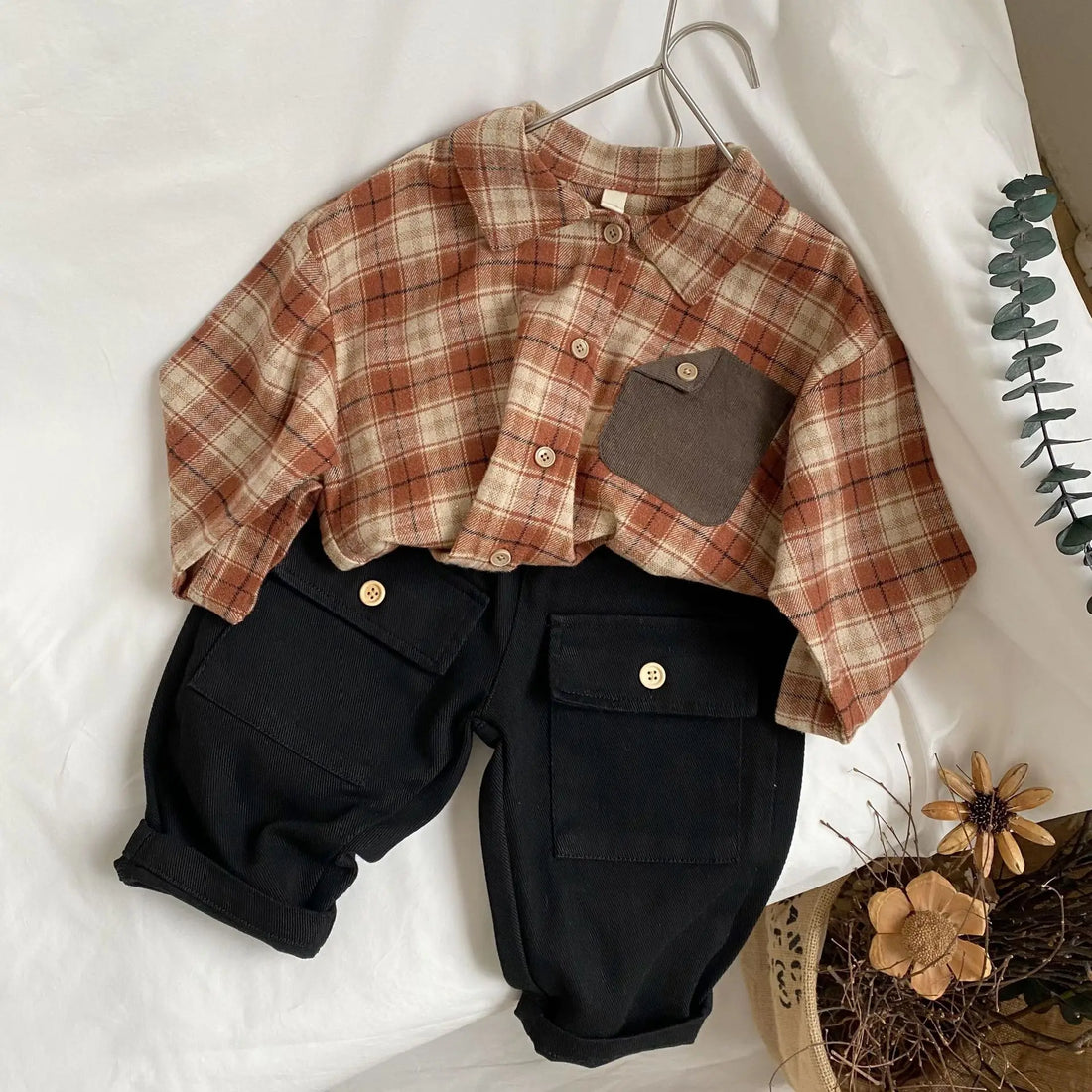 Retro Plaid Button-Down Shirt