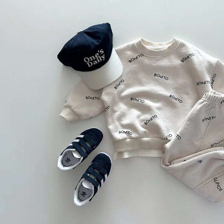 Letter Print Casual Jogger Set