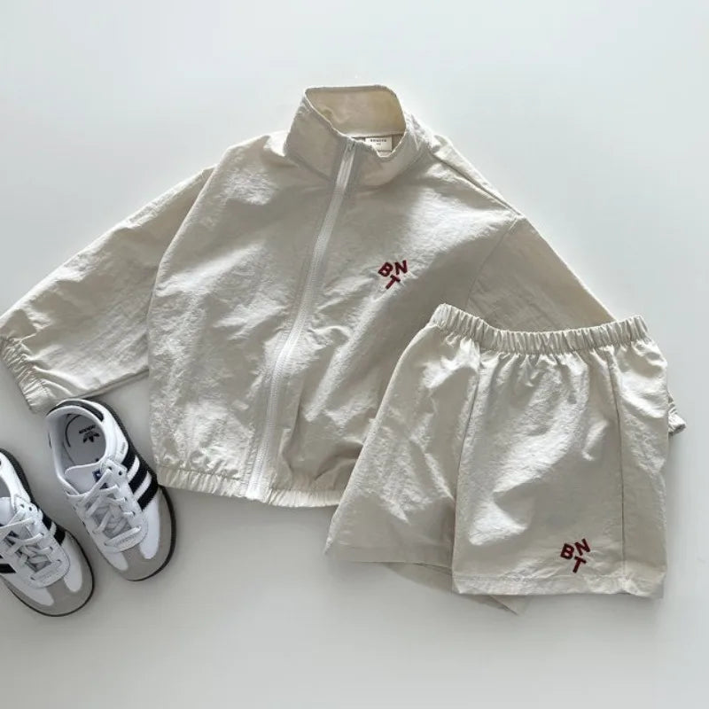 Zip-Up Jacket & Shorts  Set