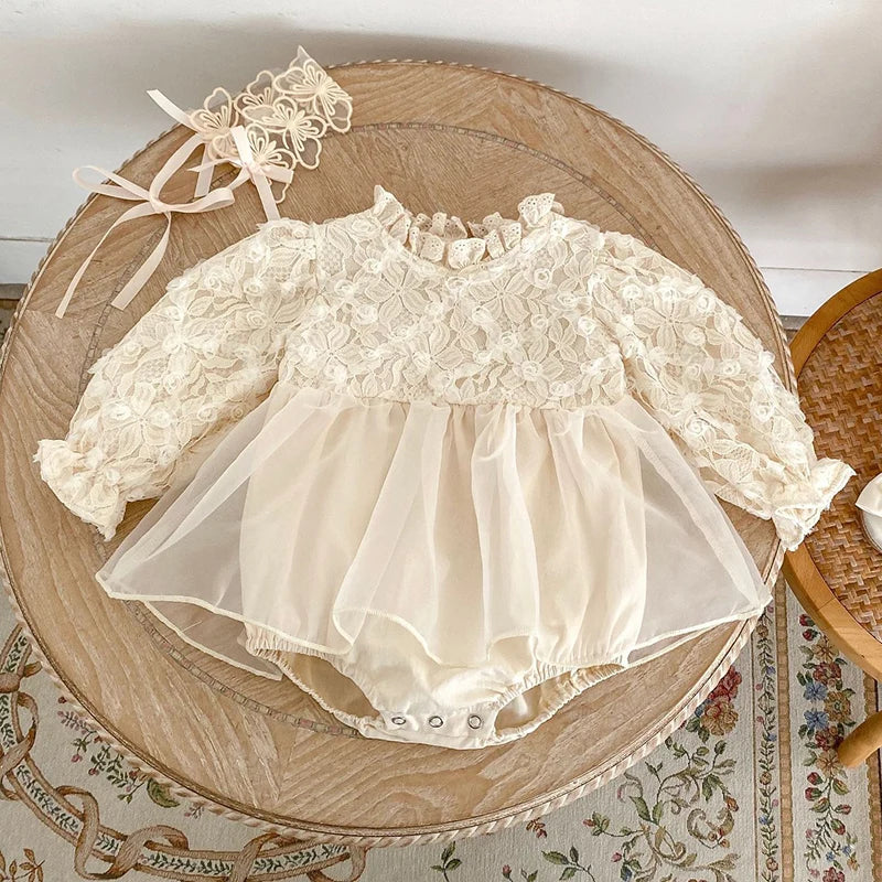 Infant Lace Tulle Romper