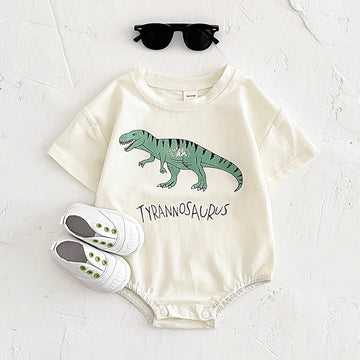 Dinosaur Print Short Sleeve Onesie