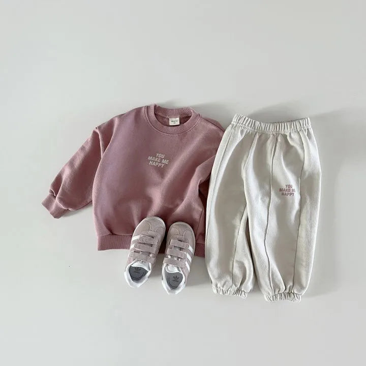 'You Make Me Happy' Jogger Set