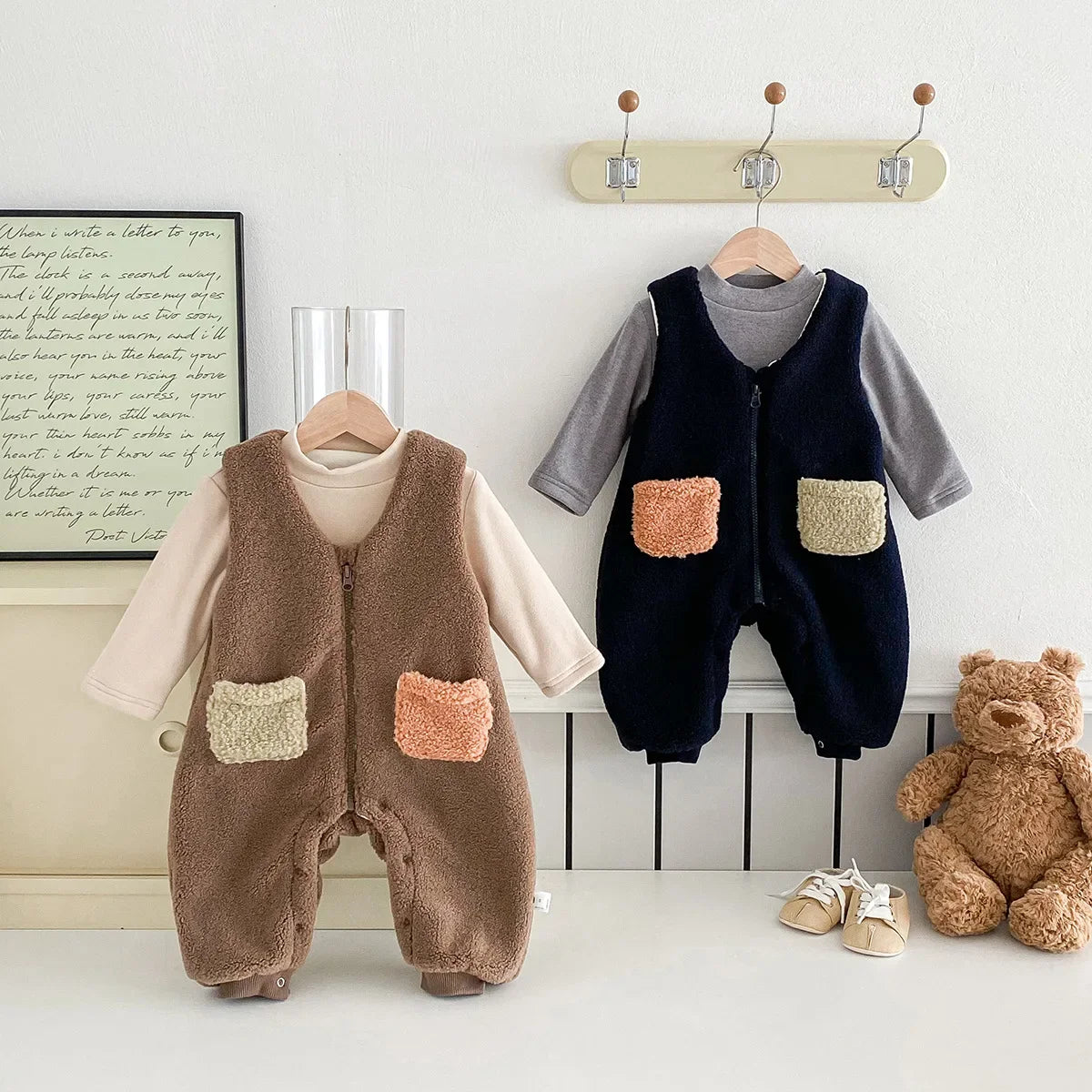 Sleeveless Sherpa Romper