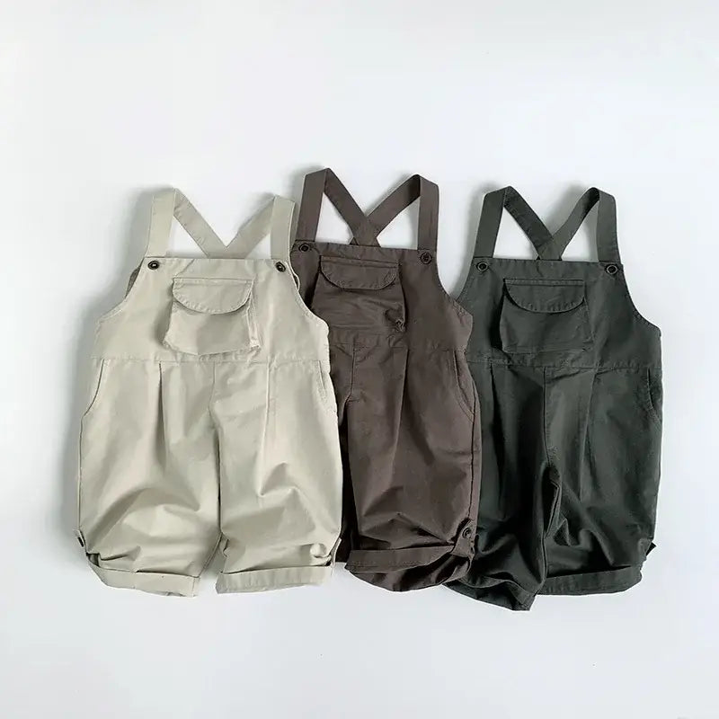 Children's Solid Vintage Overalls