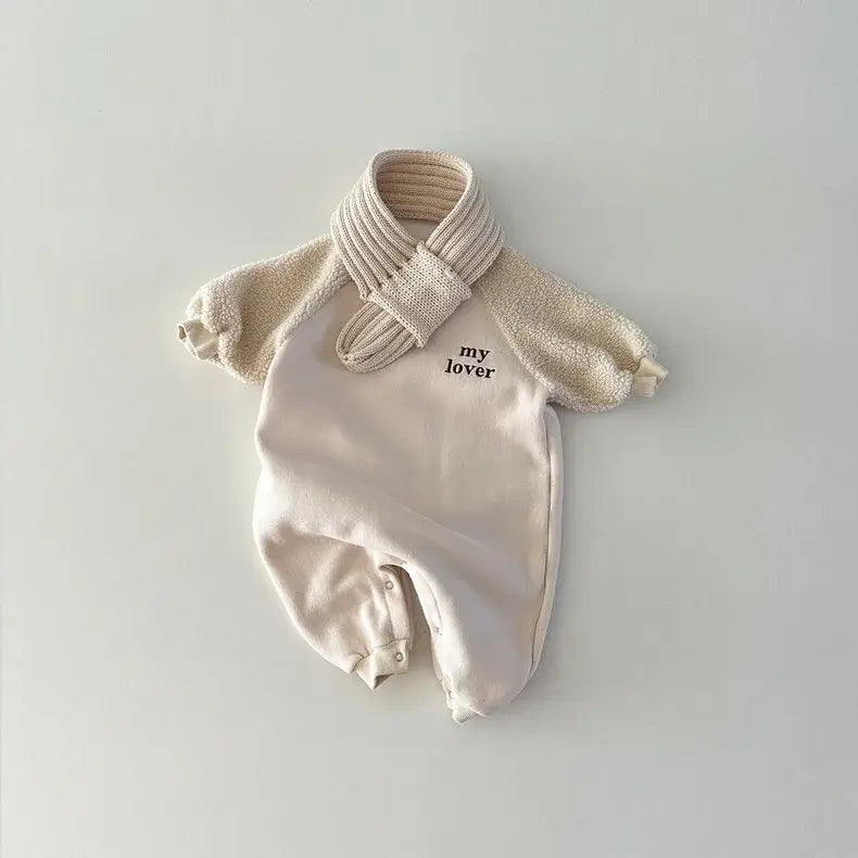 'My Lover' Infant Long-Sleeved Warm Romper
