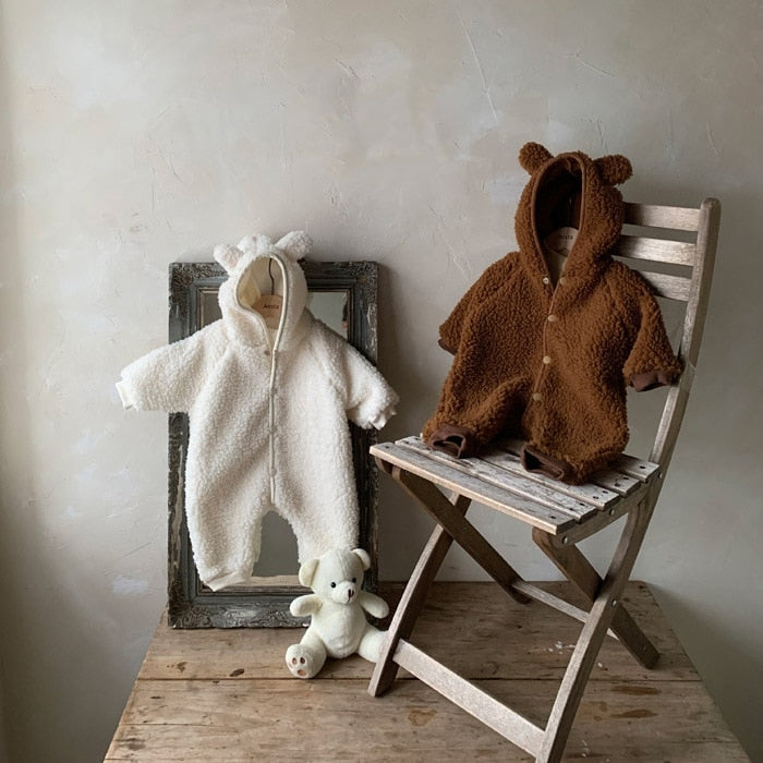 Infant Lamb Cashmere Warm Romper