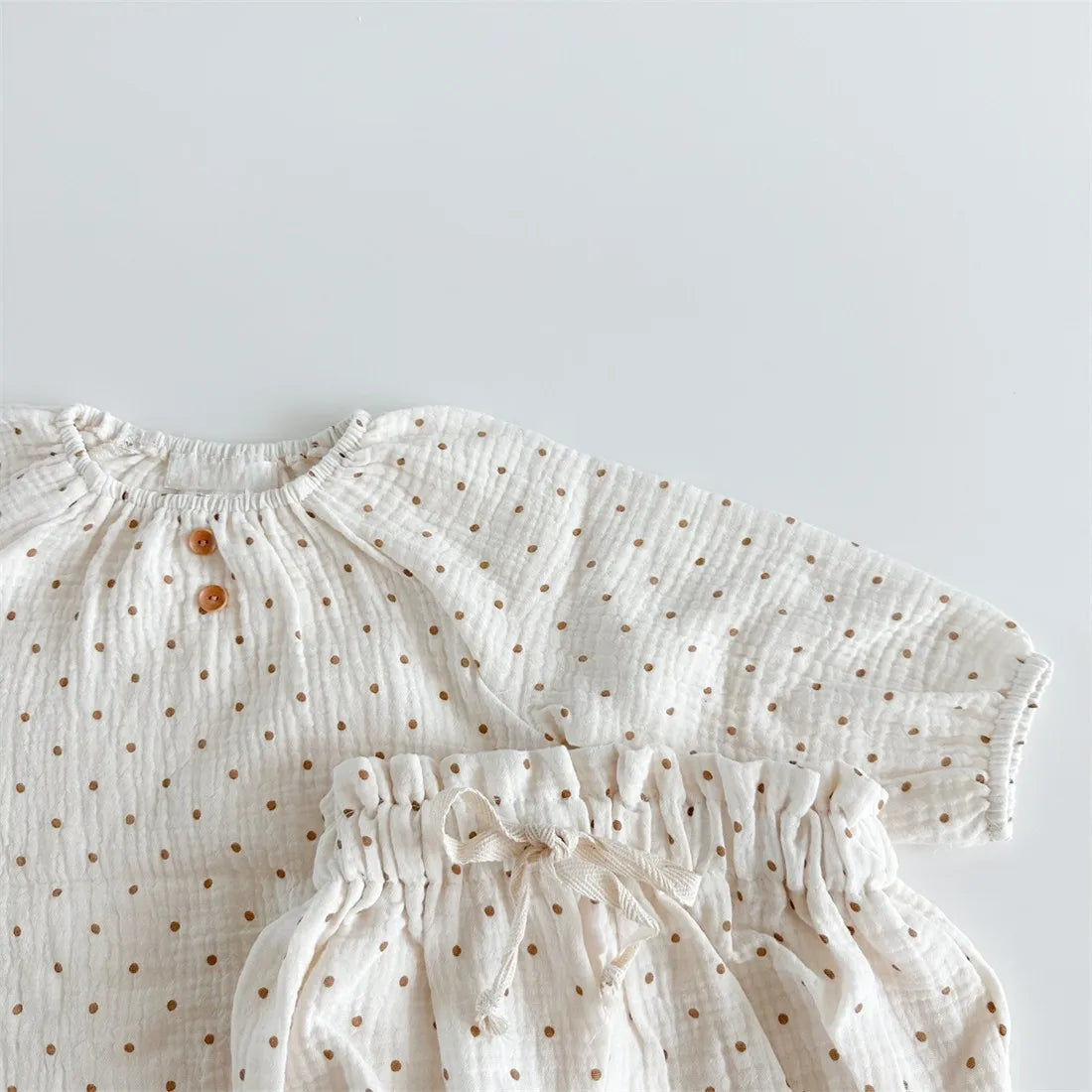 Long-Sleeved Top & Shorts Print Set