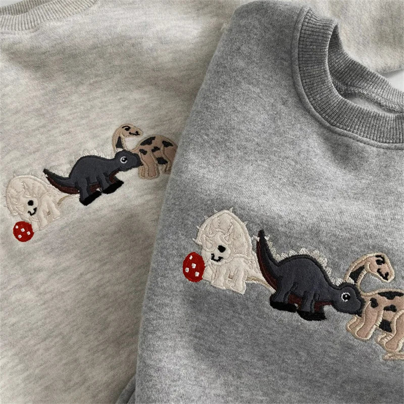 Thick Infant Dinosaur Print Onesie