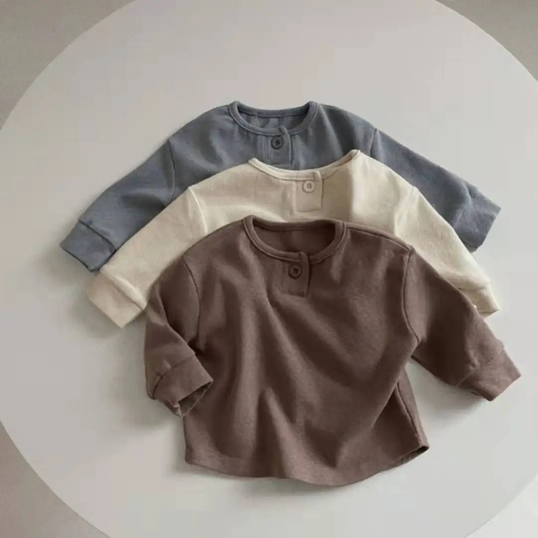 Solid Casual Long-Sleeved T-Shirt