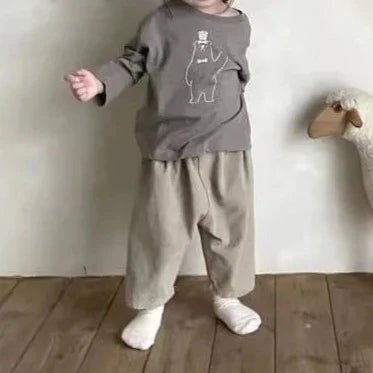 Kids Bear Print Long-Sleeve T-Shirt