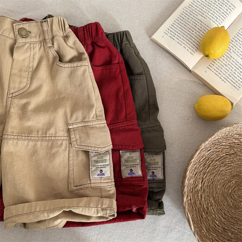 Unisex Solid Cargo Pants