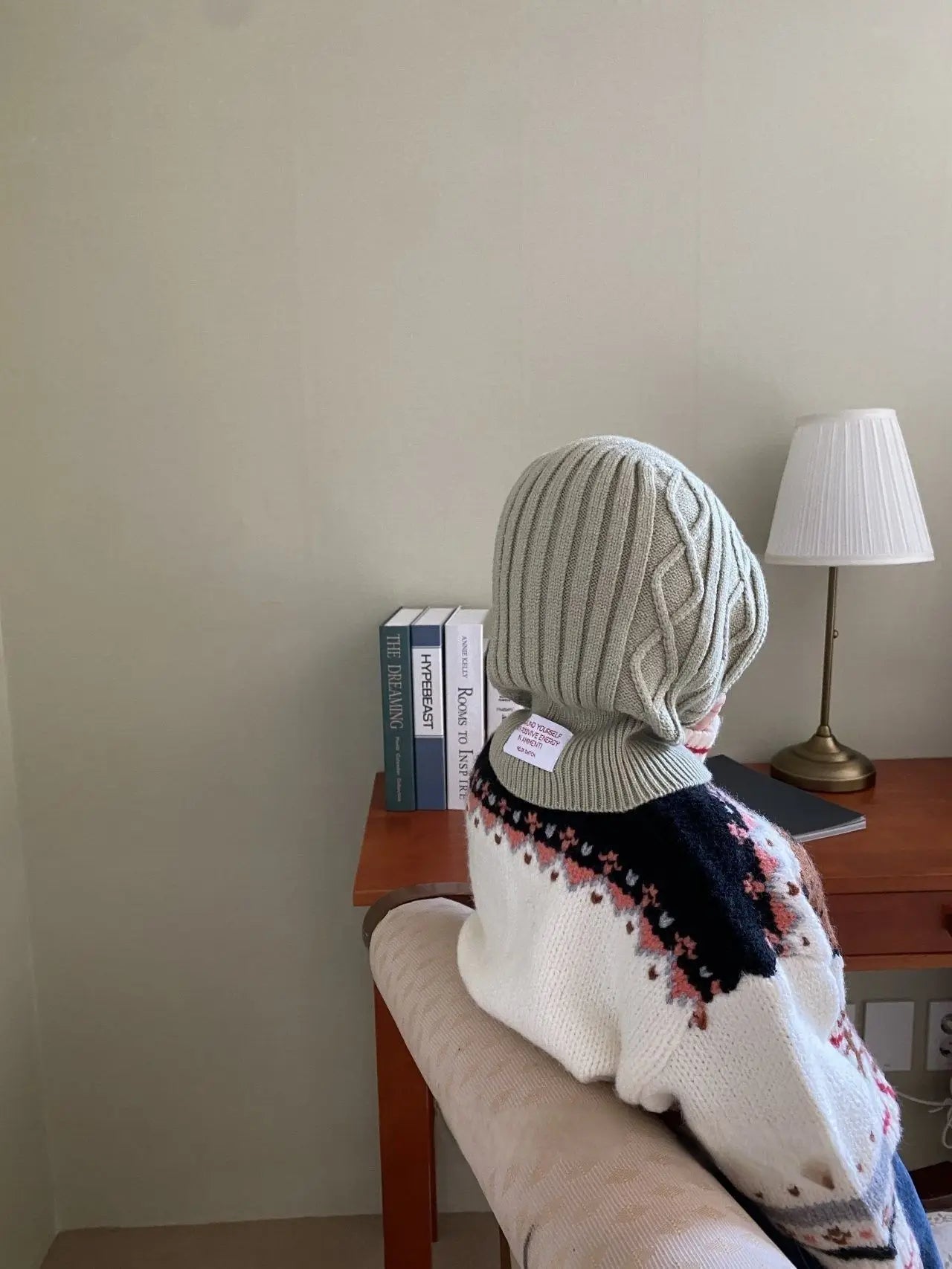 Knitted Bear Button-Down Cardigan