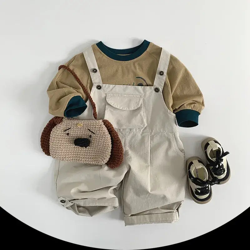 Children's Solid Vintage Overalls