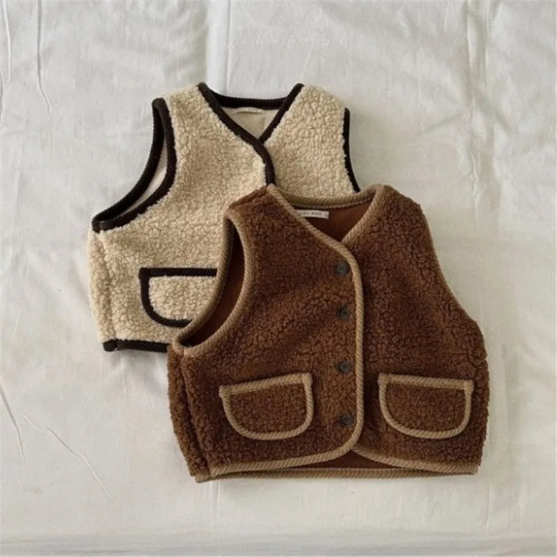 Button Down Sherpa Vest