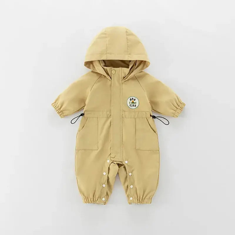 Double-Layered Outdoor Hooded Romper