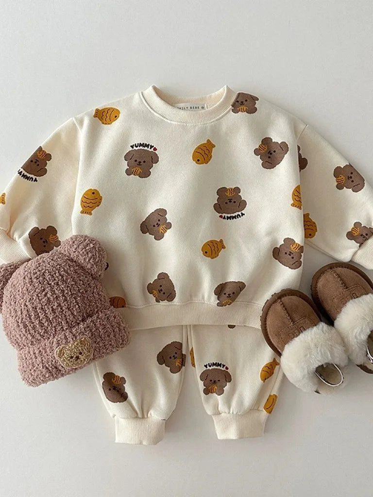 Cartoon Bear Jogger Set