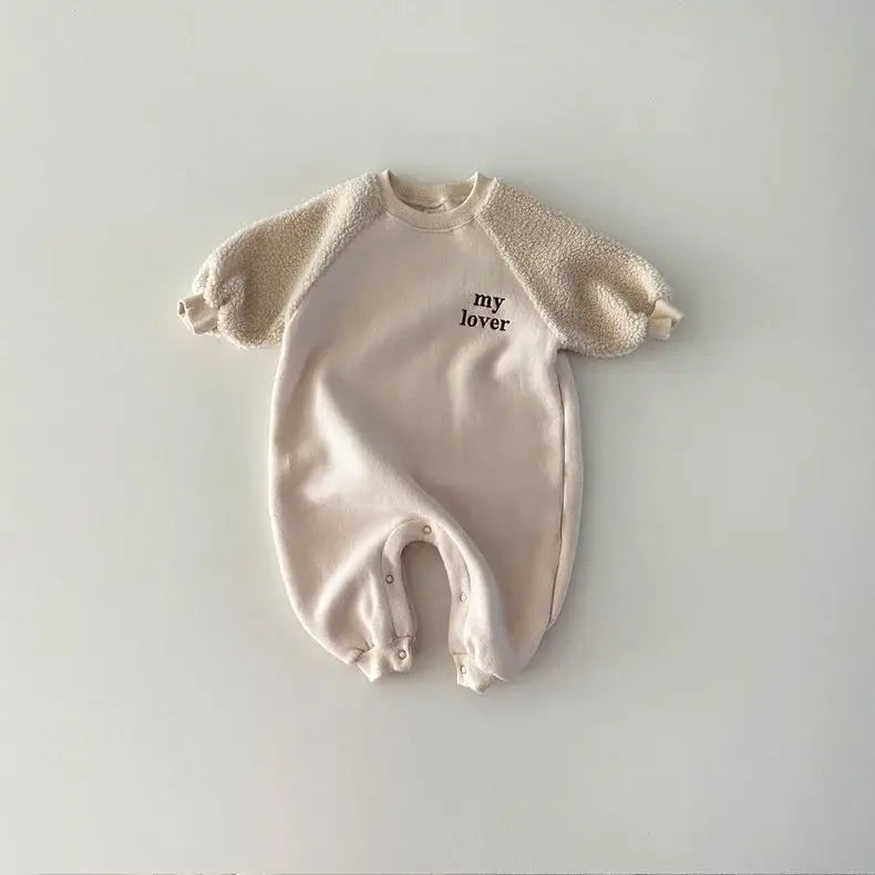 'My Lover' Infant Long-Sleeved Warm Romper