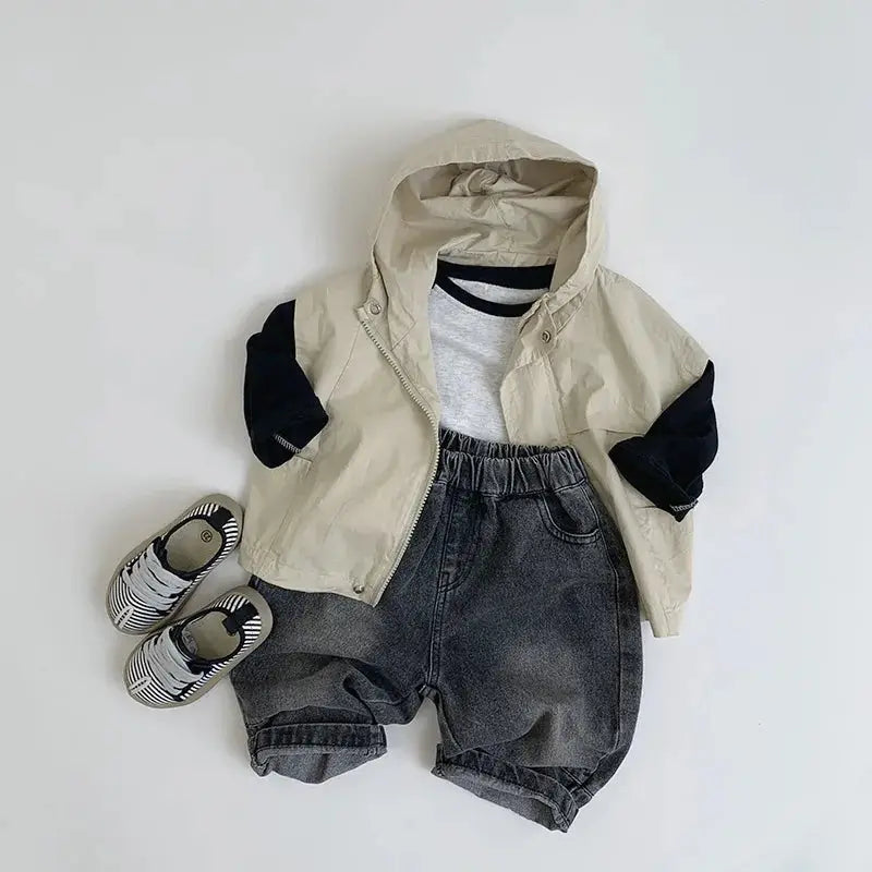 Kids Hooded Solid Vest