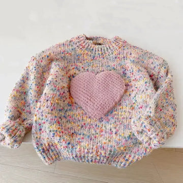 Girls' Heart Sweater