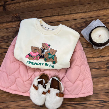 'Friendly Bear' Winter Fleece Sweatshirt