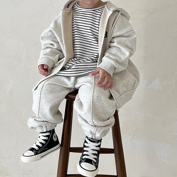 Casual Zip-Up Jogger Set