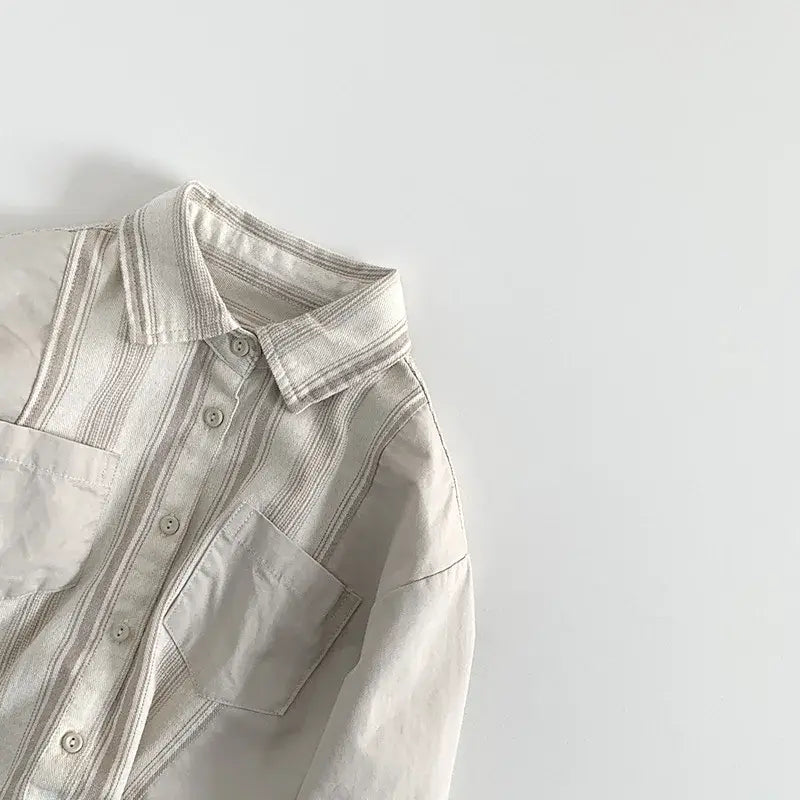 Striped Casual Lapel Shirt