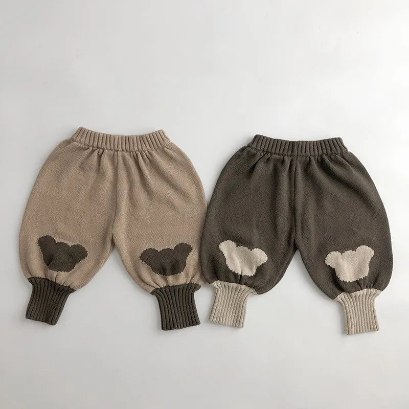 Cartoon Knit Harem Pants