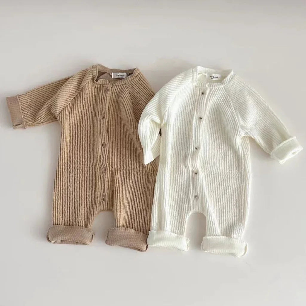 Comfy Long Sleeved Solid Romper