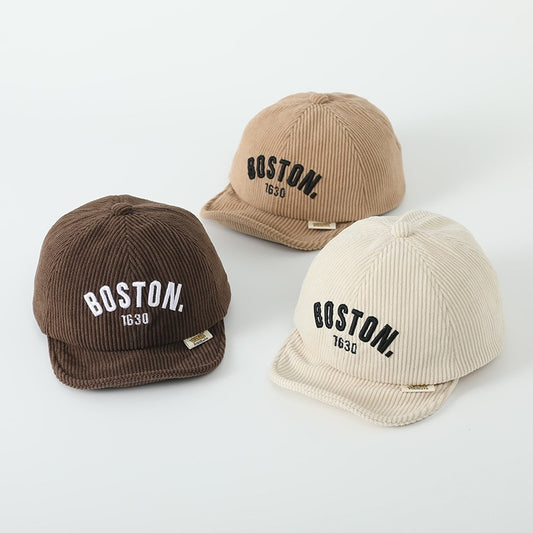 Corduroy Peaked 'BOSTON' Cap