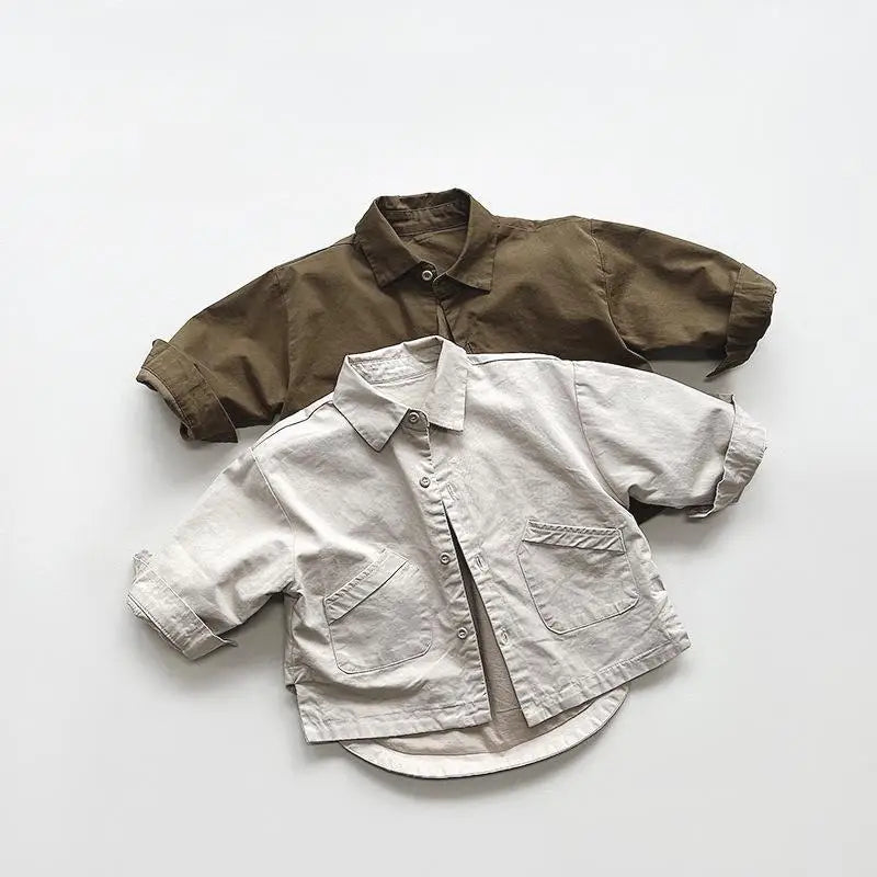 Vintage Long-Sleeved Lapel Shirt