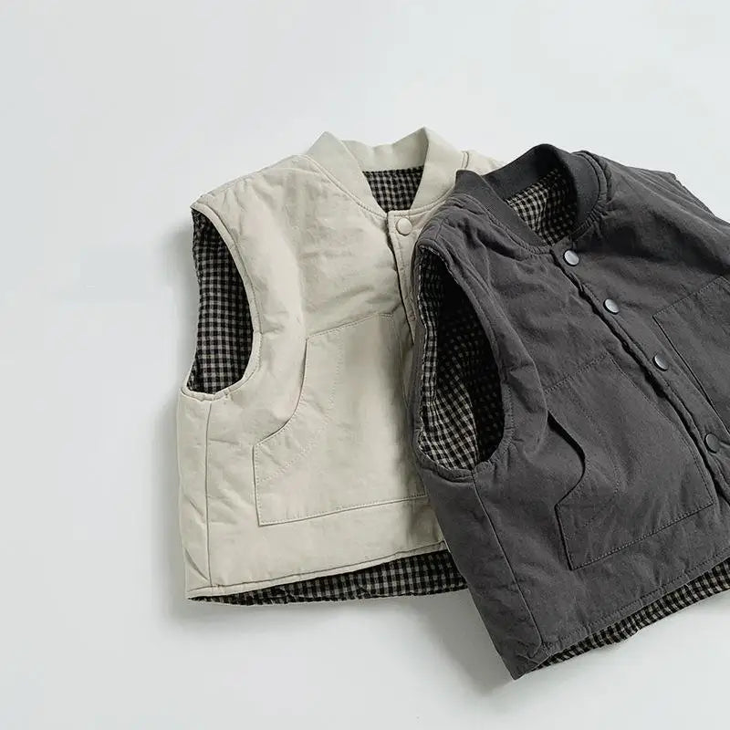 Snap-Button Winter Unisex Vest