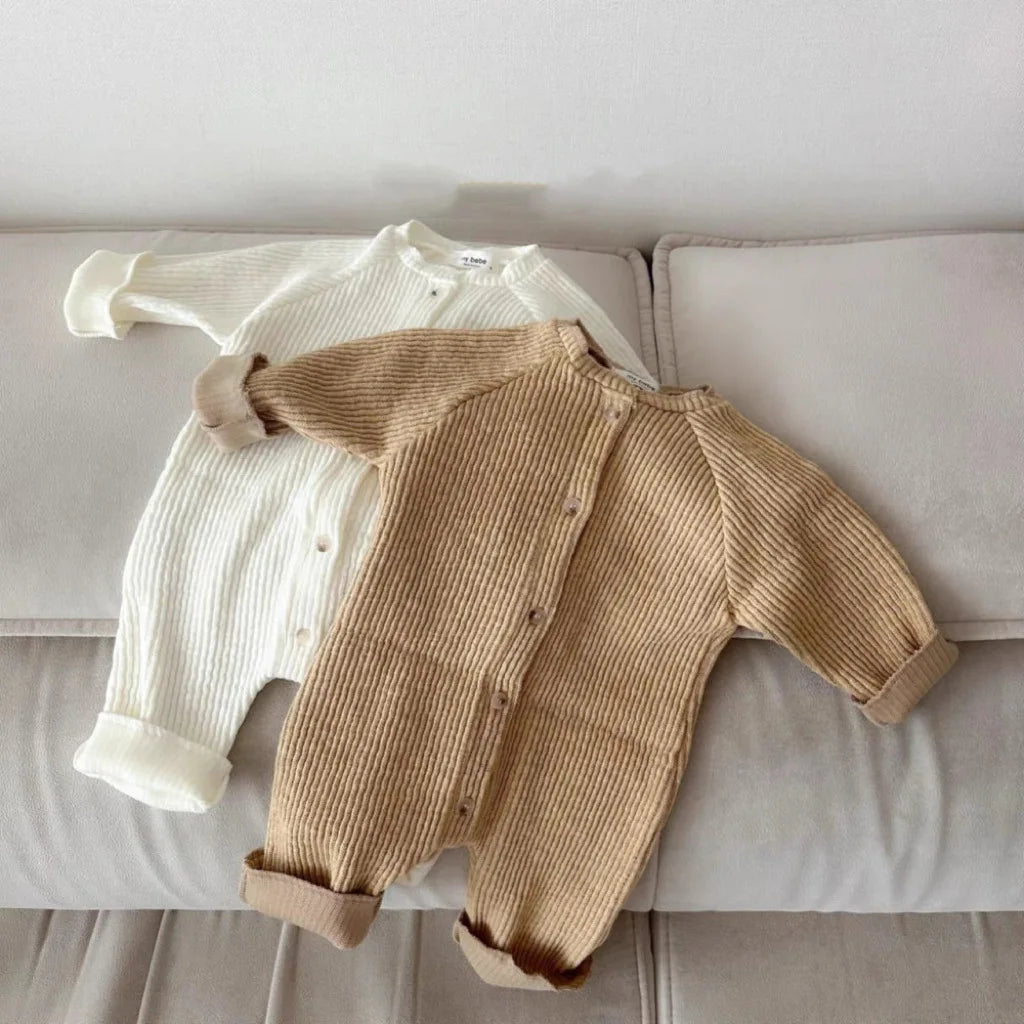 Comfy Long Sleeved Solid Romper