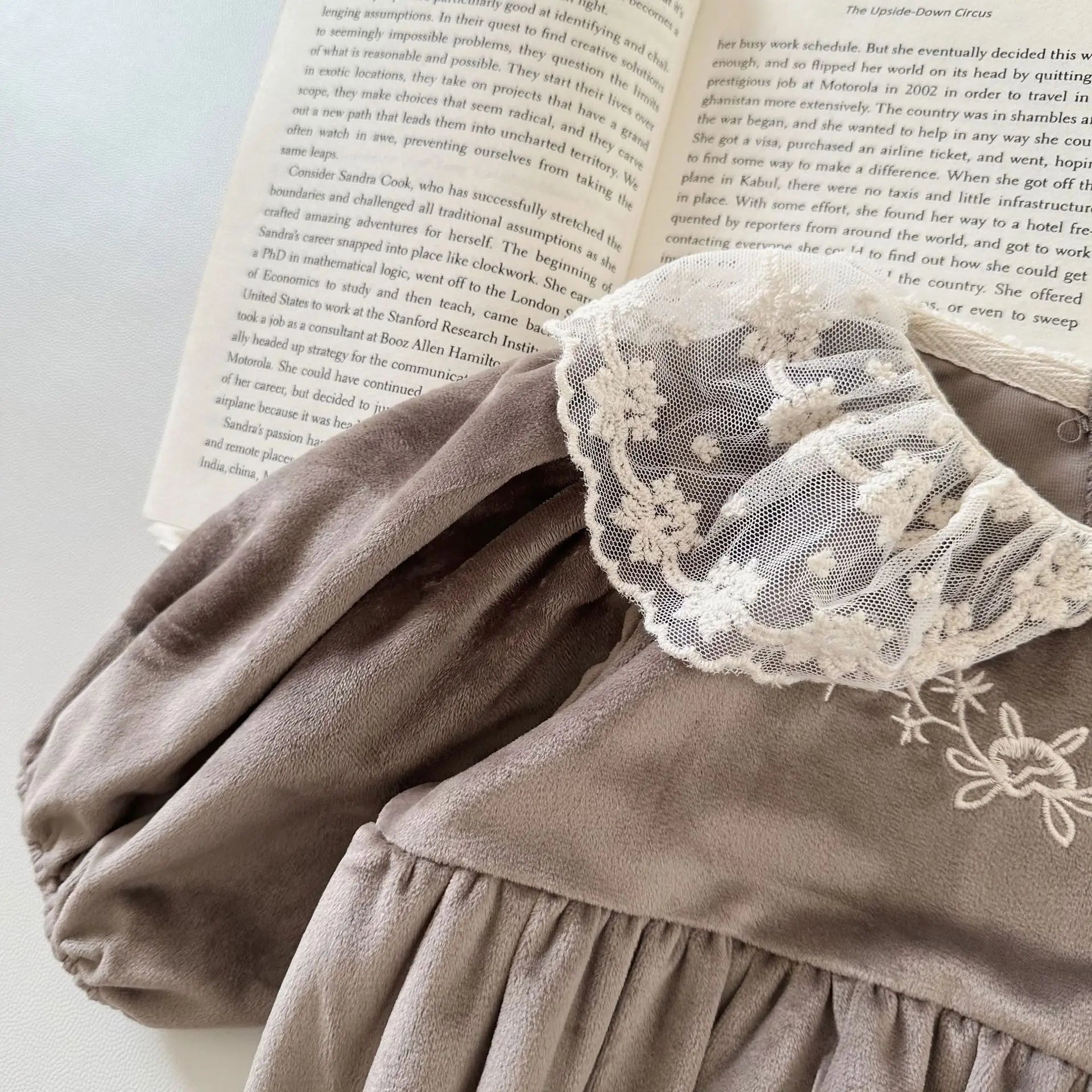 Infant Lace Collar Solid Onesie